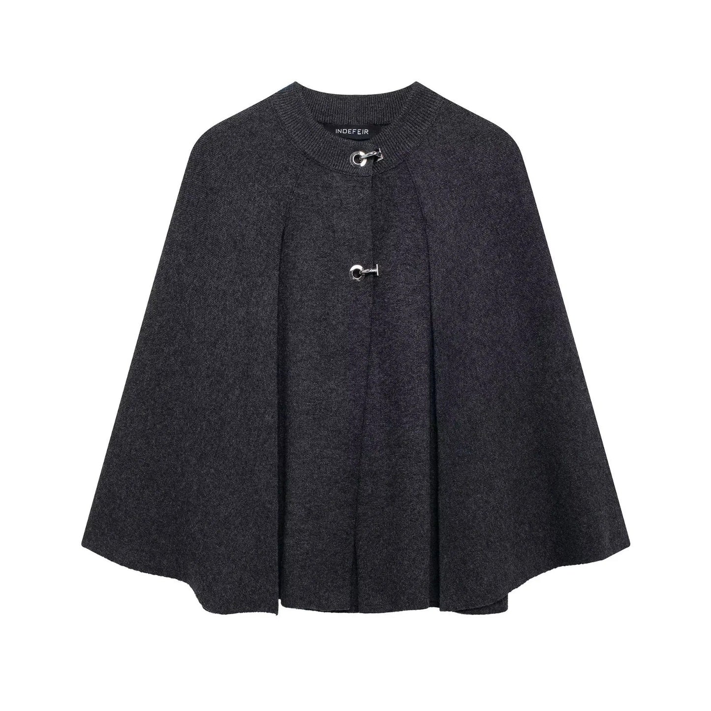 Veste cape femme tendance avec col montant élégant et détails de boutons décoratifs Berg-Feldt