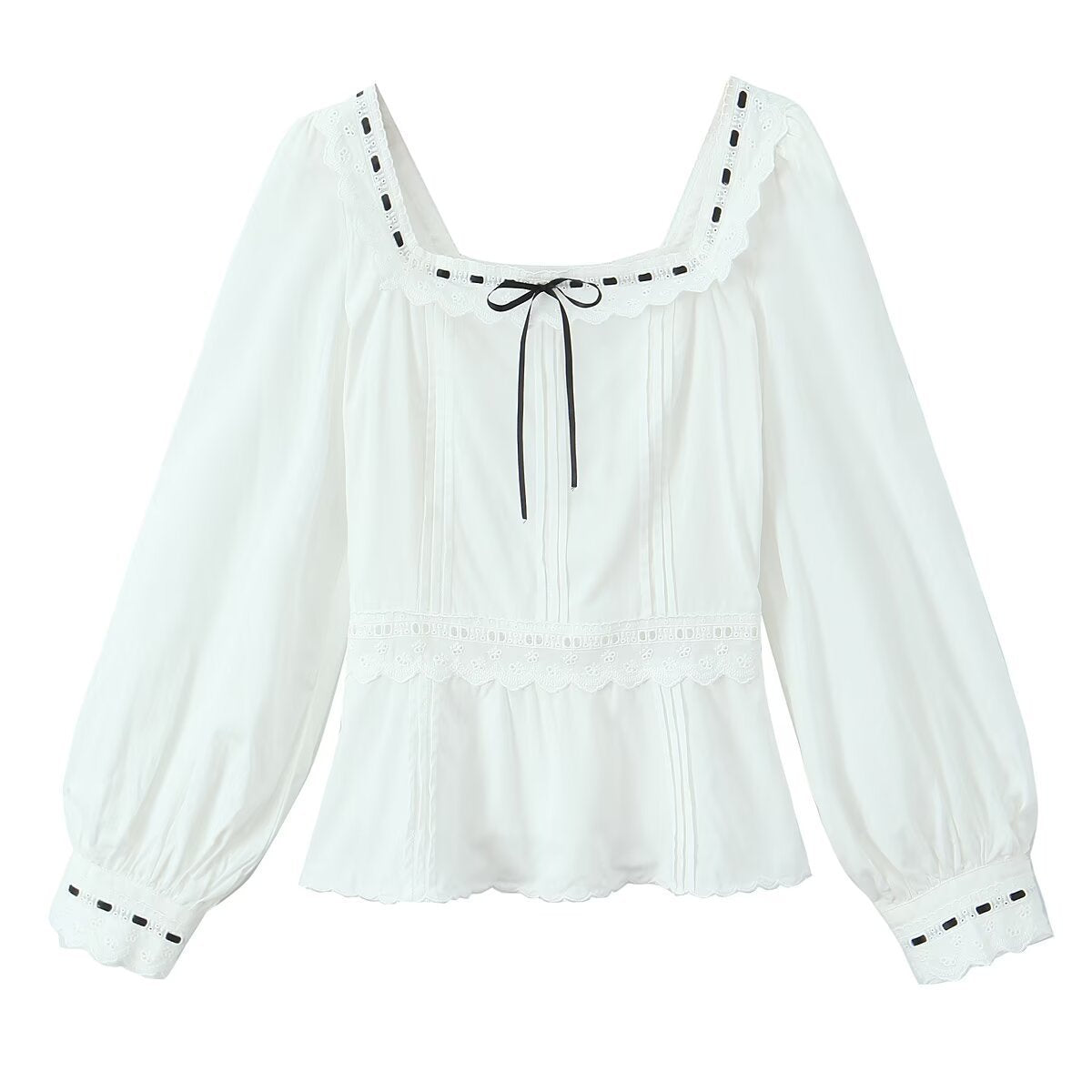 Women's Peplum Blouse with Ruffled Detail by berg-feldt