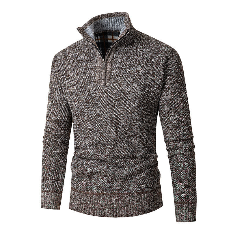 Herren Pullover mit hohem Kragen und praktischem Reißverschluss Berg-Feldt