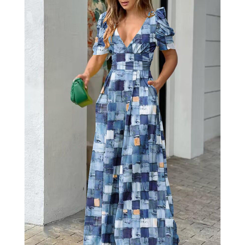 Wickel-Maxikleid mit tropischem Print von berg-feldt für Damen