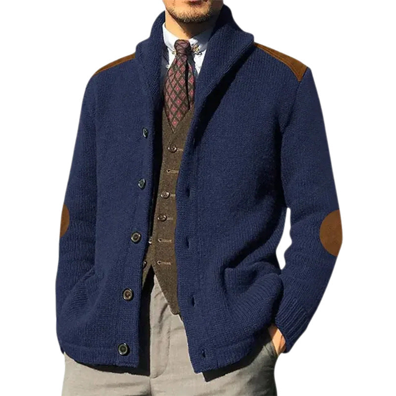 Herren Strickjacke mit klassischem Schalkragen und eleganten details Berg-Feldt