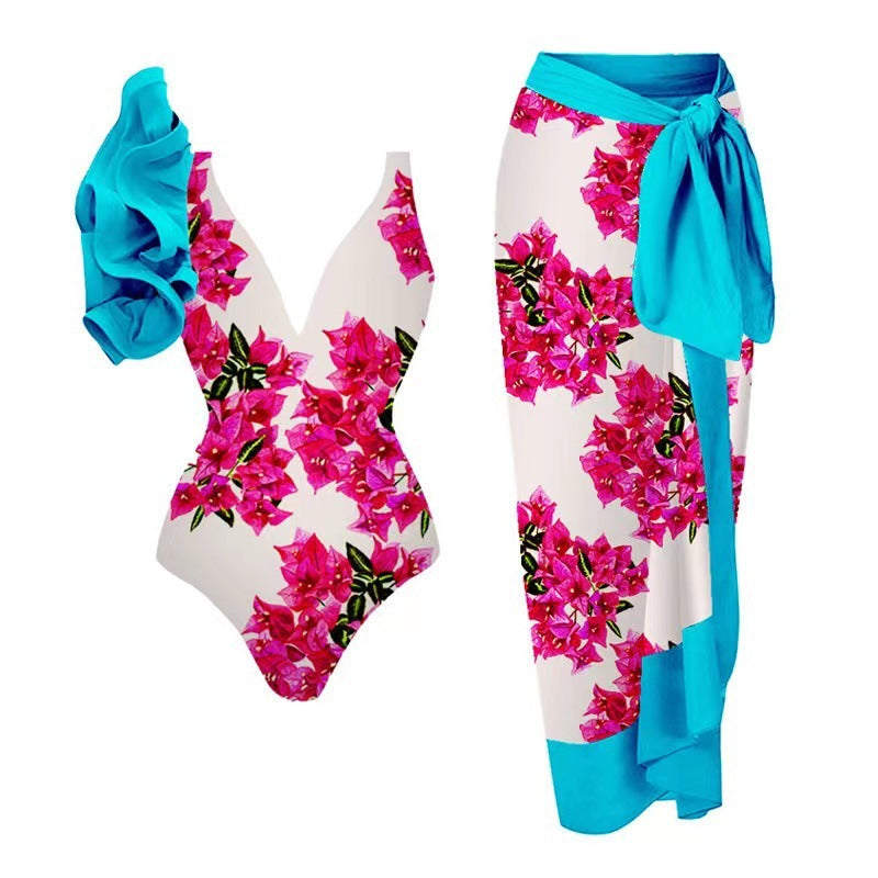 Women's Wrap Style Beach Swimsuit with Matching Cover-Up by berg-feldt