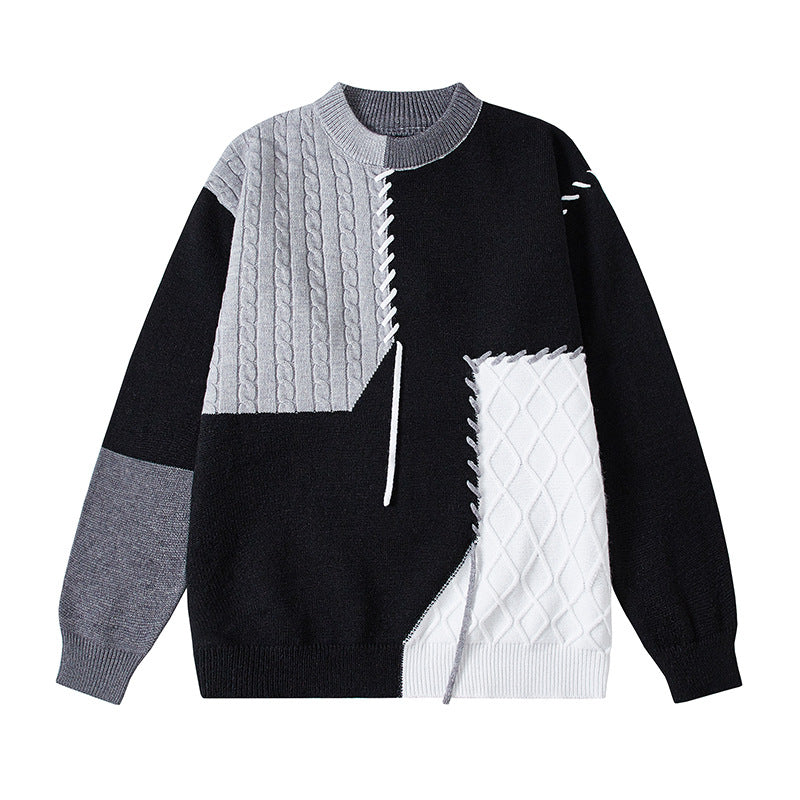 Damenpullunder mit motif patchwork, création unique, détails originaux Berg-Feldt