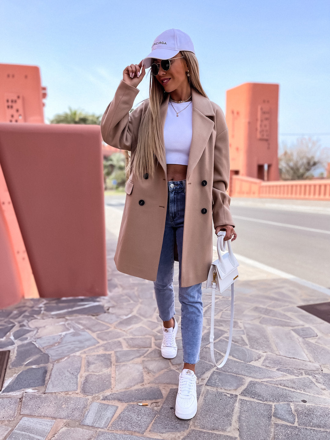 Manteau élégant et structuré pour femme au design double Berg-Feldt