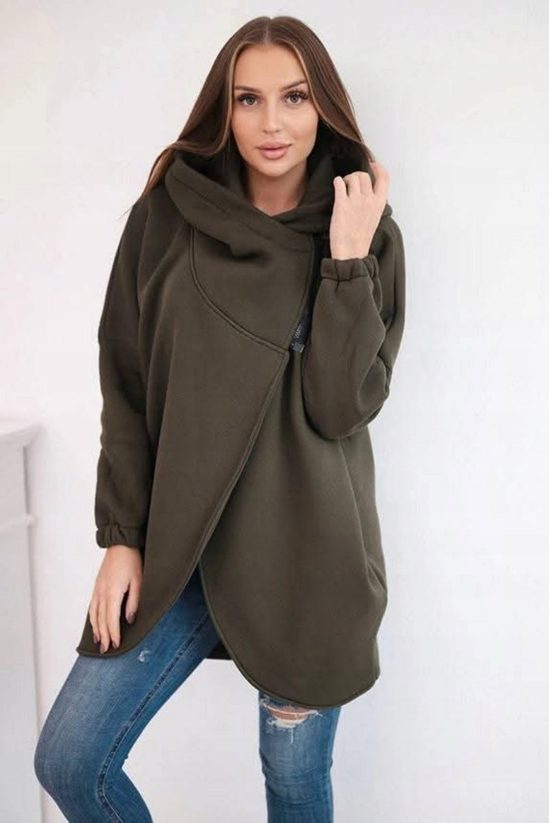 Berg-Feldt | Veste polaire à capuche et fermeture éclair asymétrique