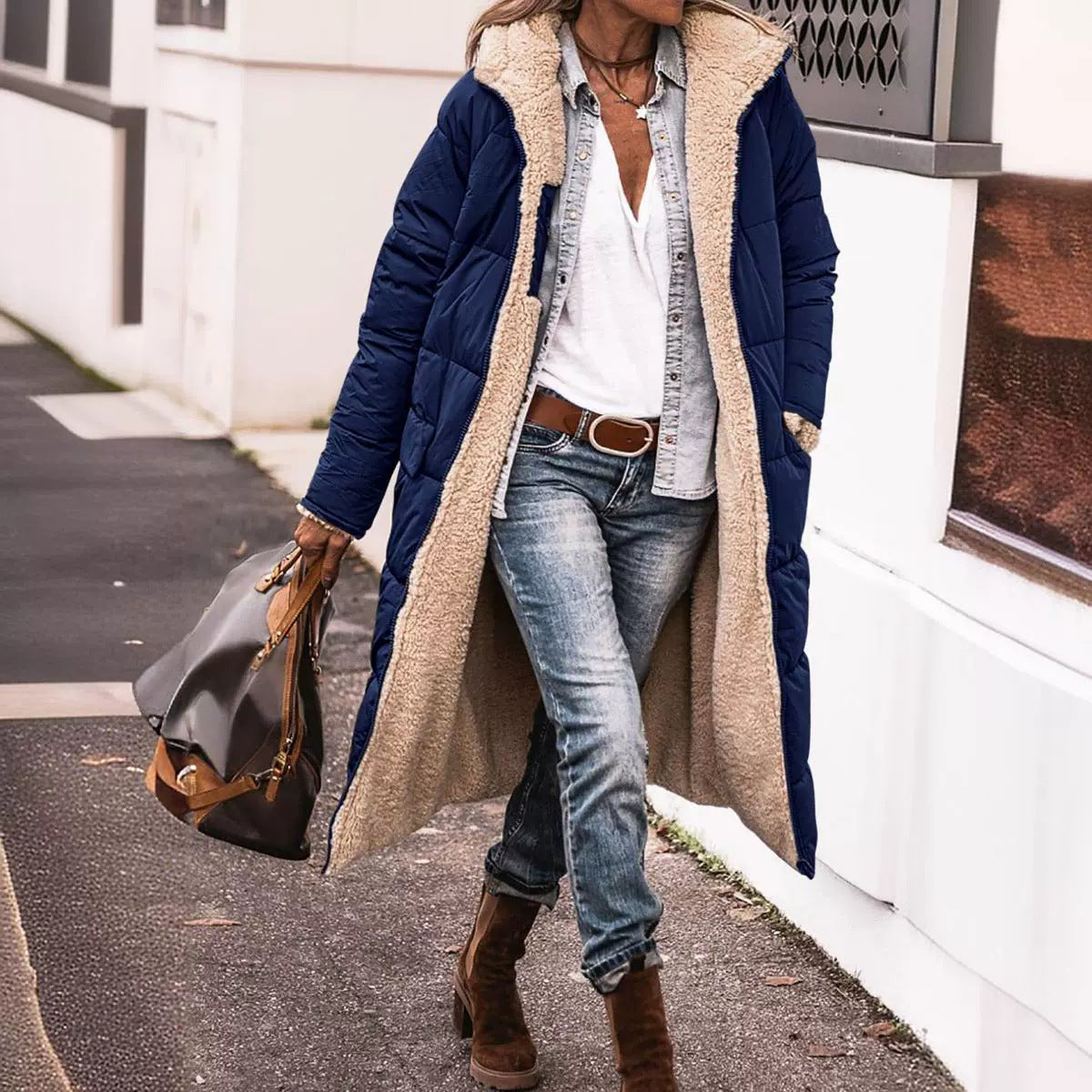 Berg-Feldt | Veste réversible à capuche de forme genou
