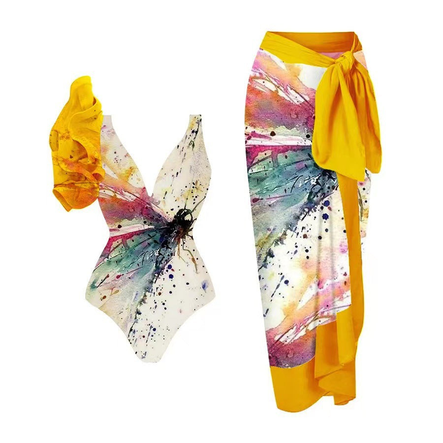 Women's Wrap Style Beach Swimsuit with Matching Cover-Up by berg-feldt