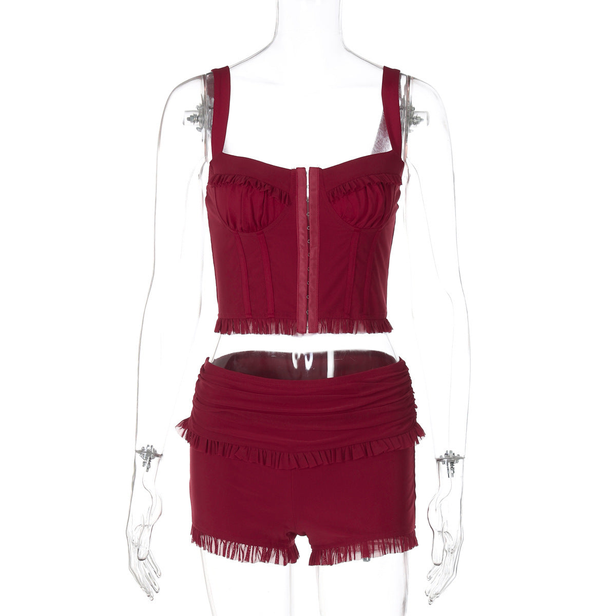 Short top bustier à volants et short par berg-feldt