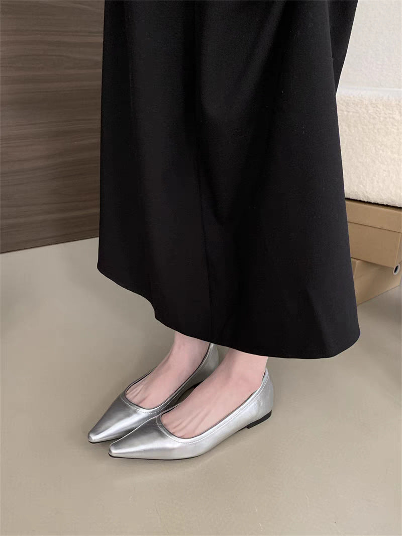 Women's Metallic Lace-up Ballet Shoes berg-feldt