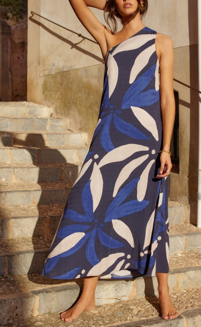 Asymmetrisches Maxikleid mit Blumenmuster von berg-feldt