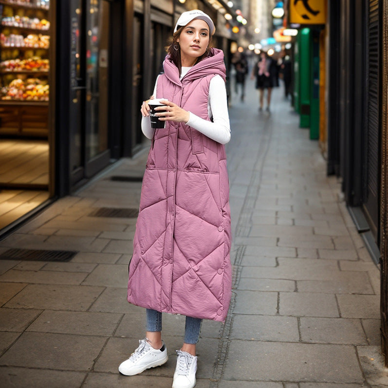 Veste longue matelassée pour femme avec capuche isolante et poches pratiques Berg-Feldt