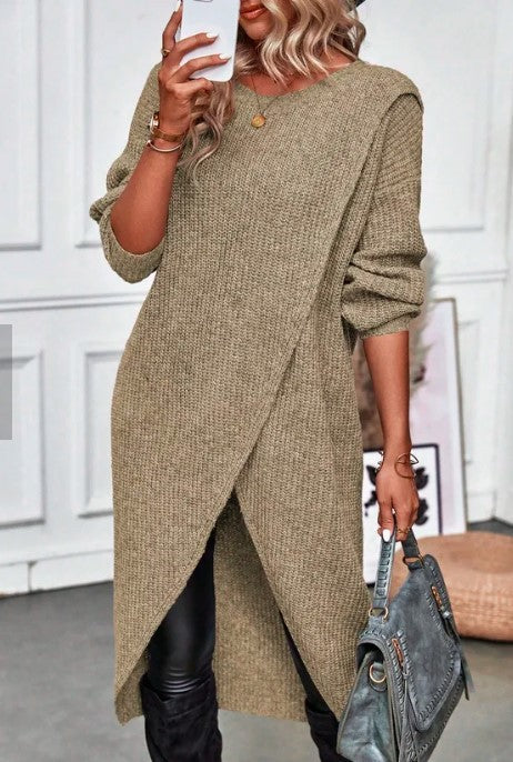 Weites Damen-Sweatkleid mit Seitenschlitz von berg-feldt