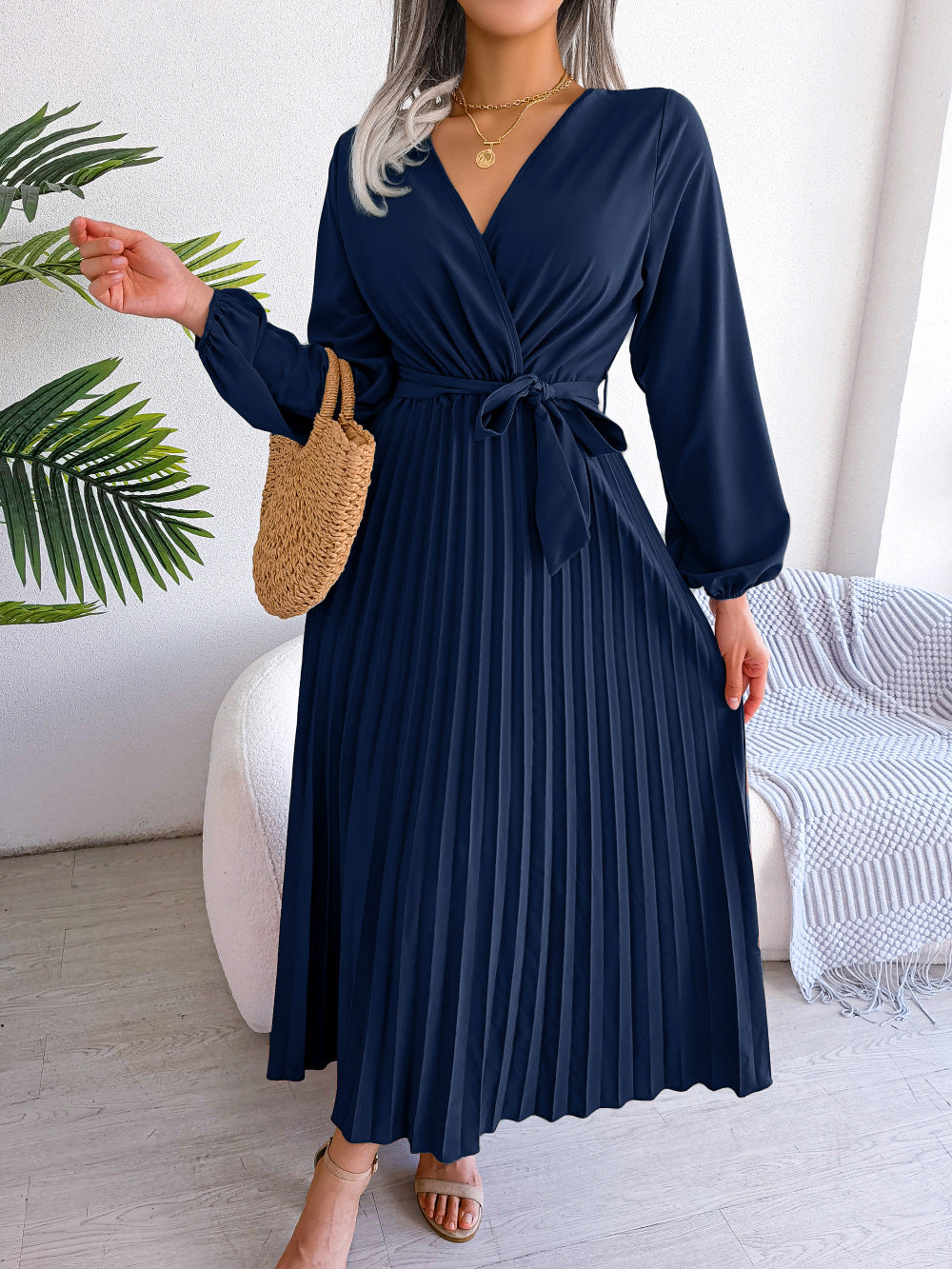 Wickeloptik Kleid Damen Faltenrock berg-feldt