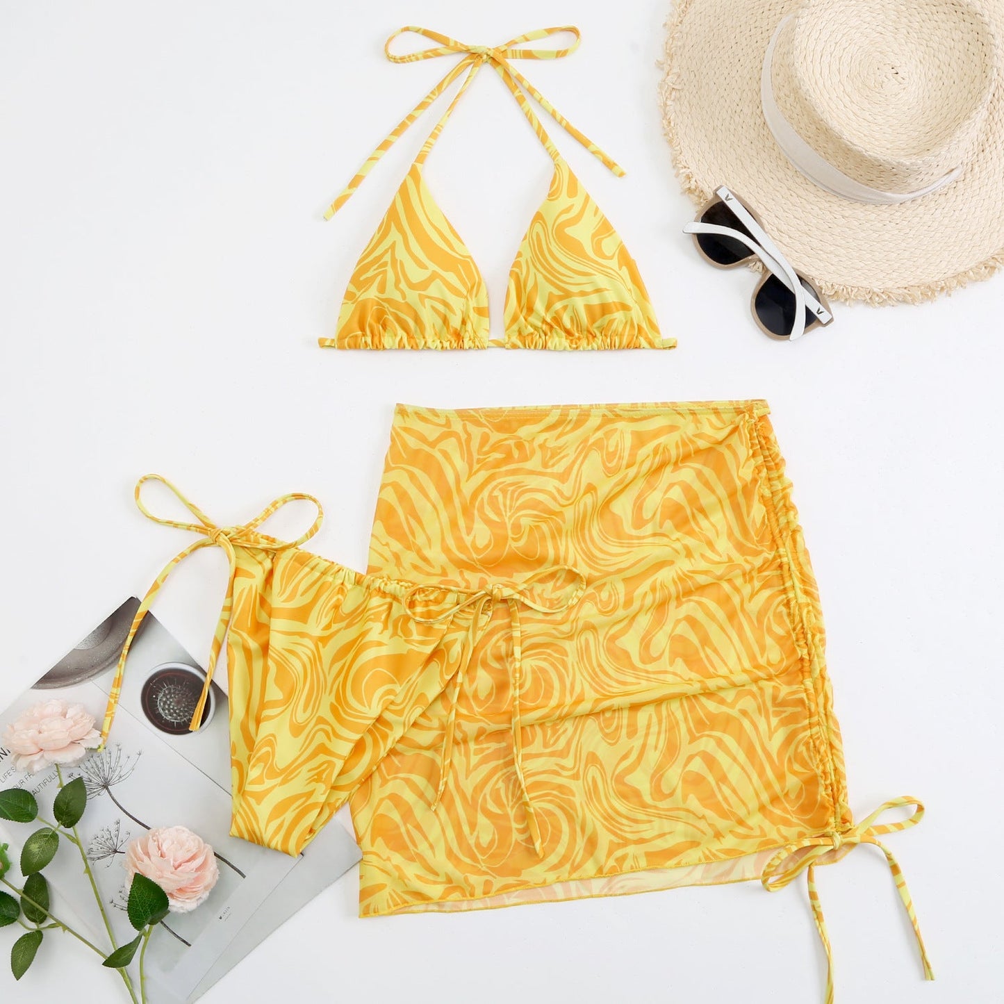 Wickelrock Bikini Set mit Wellenmuster von berg-feldt