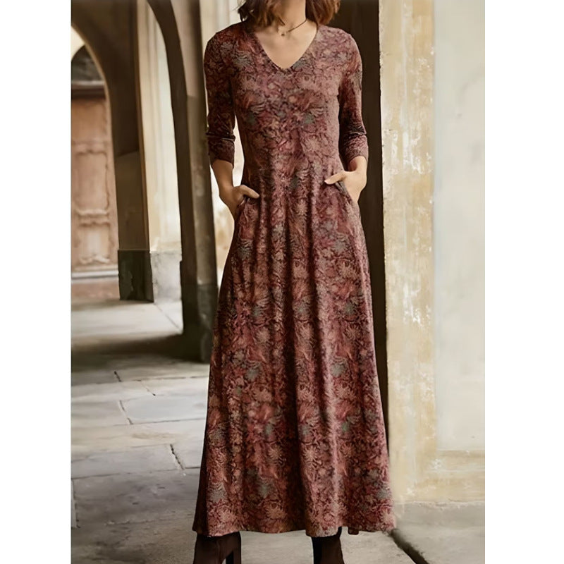 Robe longue pour femme avec motifs décoratifs et poches pratiques Berg-Feldt