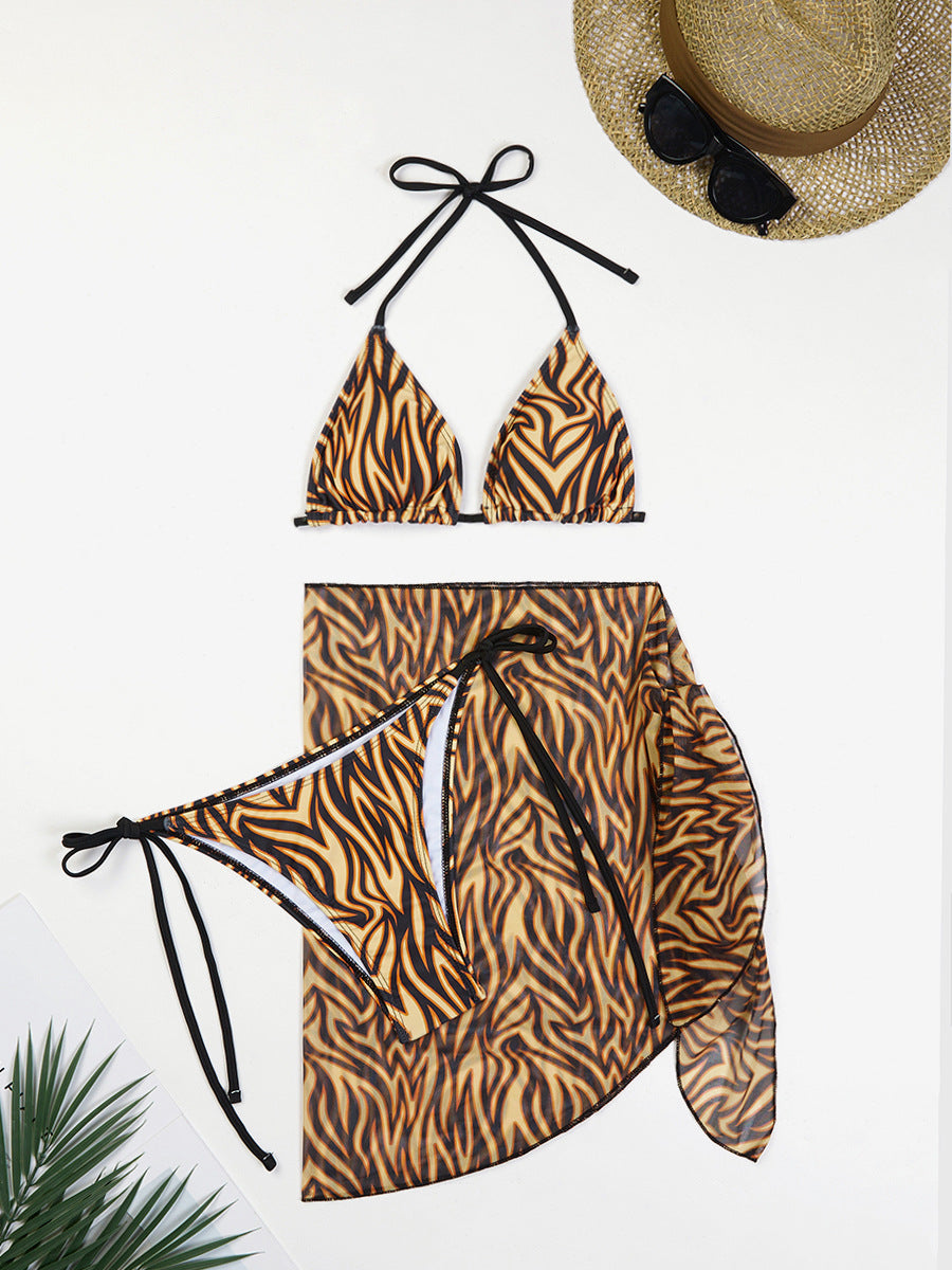 Ensemble bikini triangle et cache-maillot transparent Berg-Feldt pour femmes