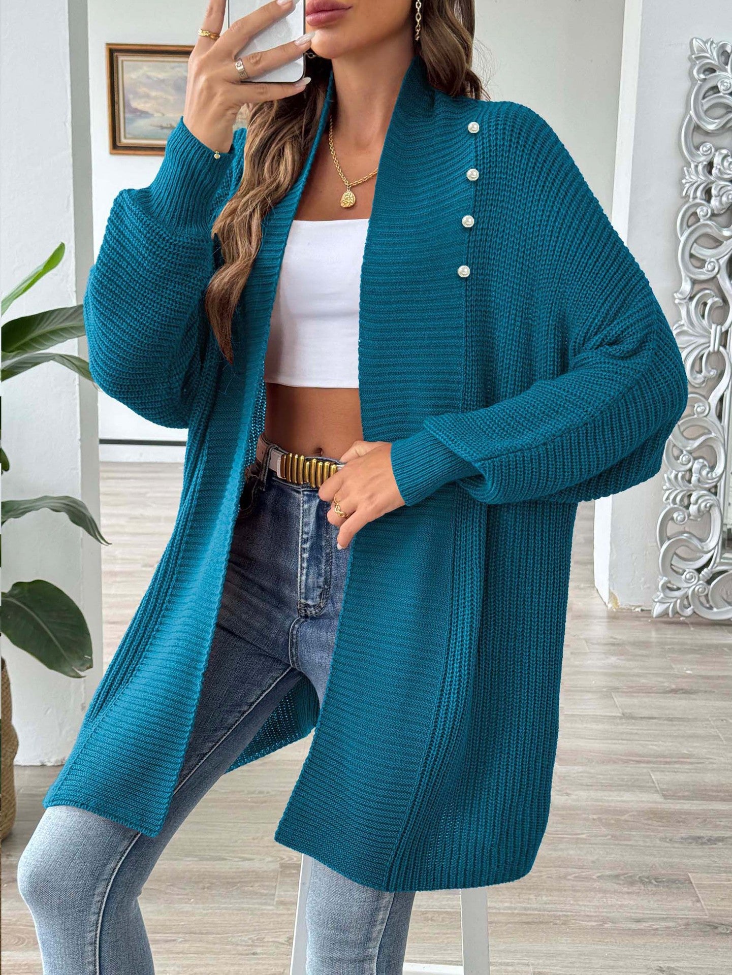 Women's Lightweight Open-Front Cardigan berg-feldt