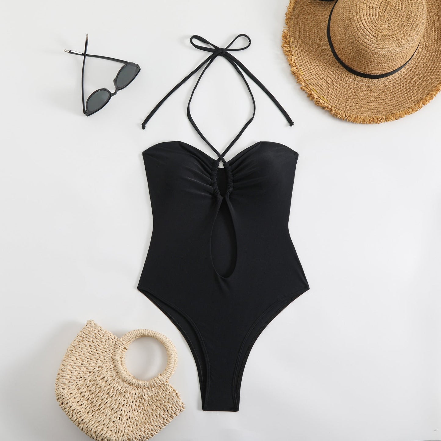 Women's Cut-Out Halter Neck One-Piece Swimsuit berg-feldt 1750839309