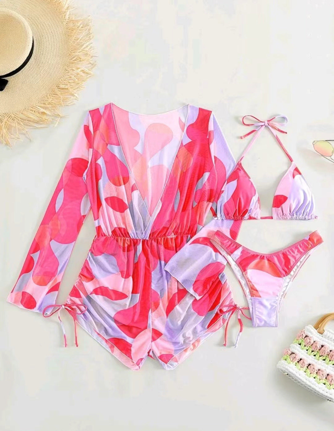 Women's Colorful Long-Sleeve Swimsuit Set berg-feldt