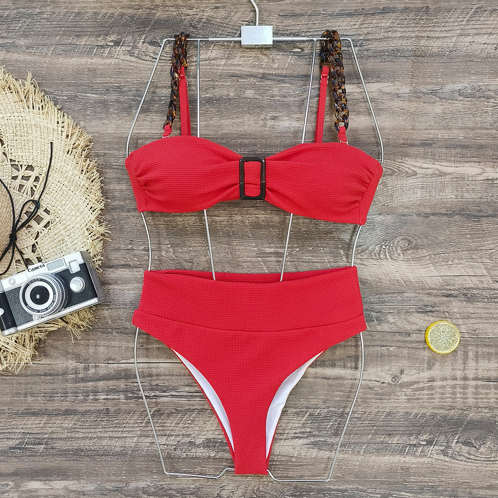 Ensemble bikini pour femme avec motif floral ludique et haut noué innovant de berg-feldt