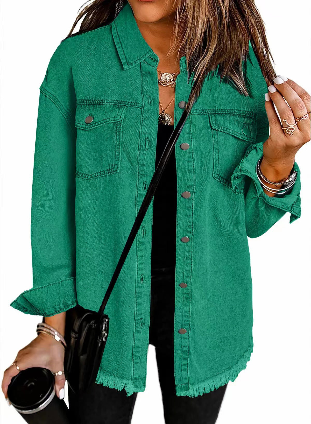 Women's Distressed Denim Western Jacket berg-feldt