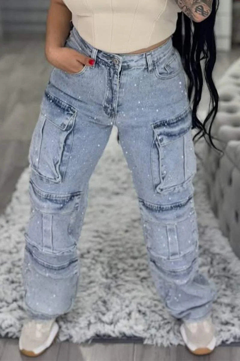 Bequeme Cargo Jeans für Damen mit vielen Taschen und entspanntem Schnitt von berg-feldt