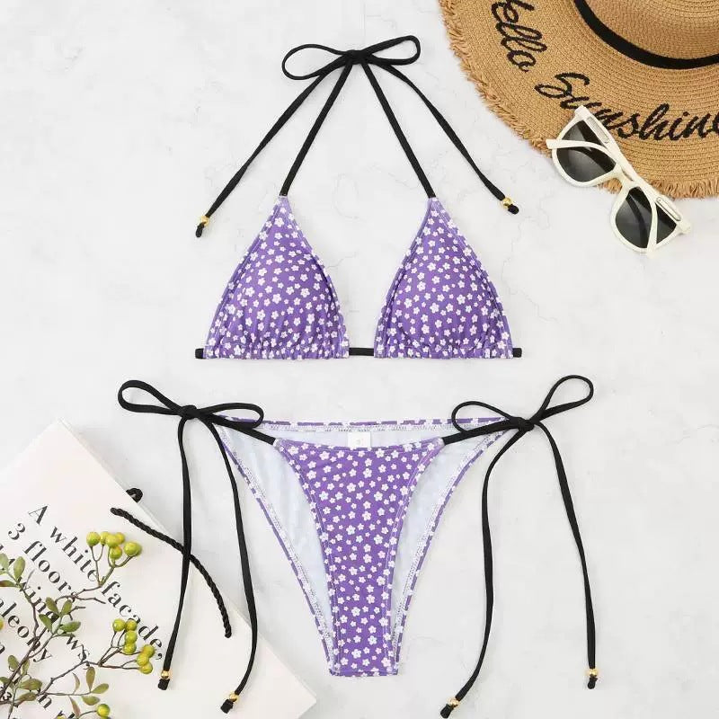 Berg-Feldt Ensemble Bikini pour Femme avec Imprimé Floral, Haut Triangle (1750838622)