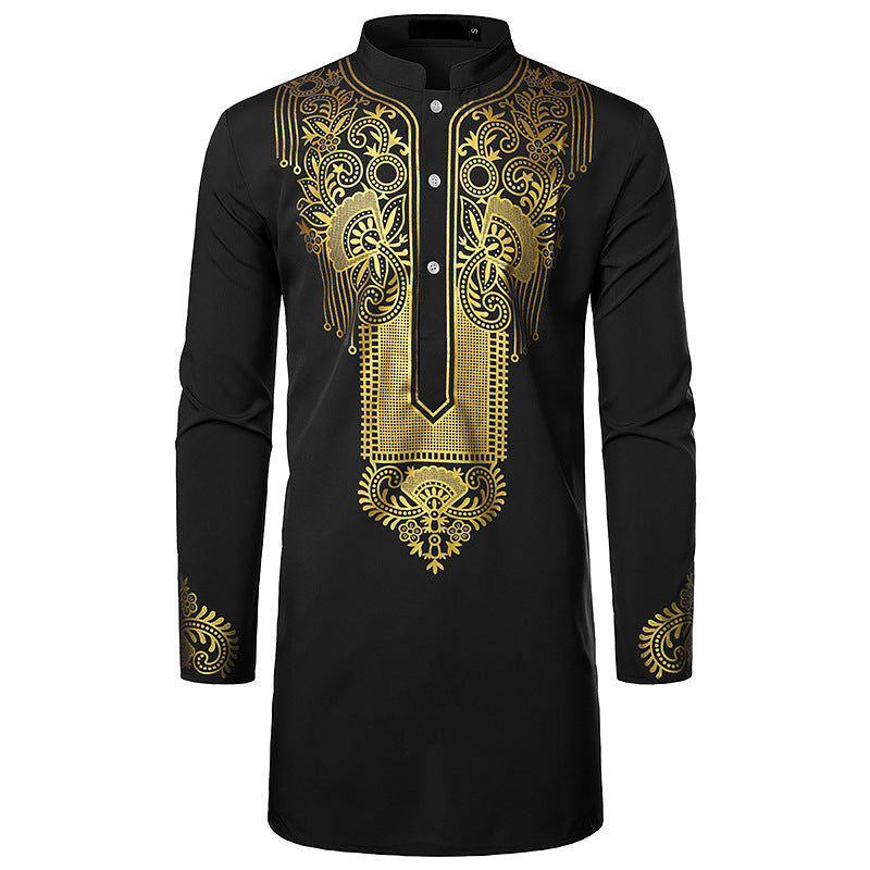 Haut à manches longues pour homme, motif ethnique Berg-Feldt