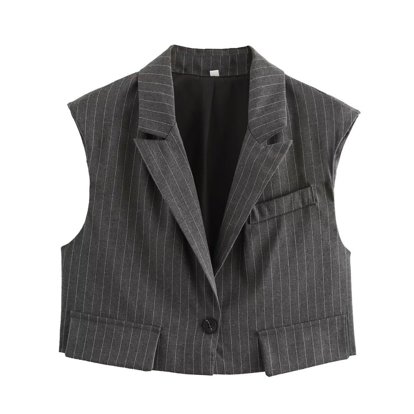 Women's Tailored Pinstripe Blazer Vest berg-feldt