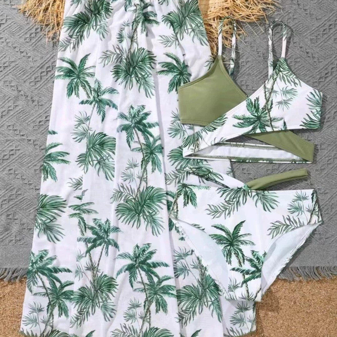 Women's Tropical Print Bikini and Maxi Cover-Up Set berg-feldt
