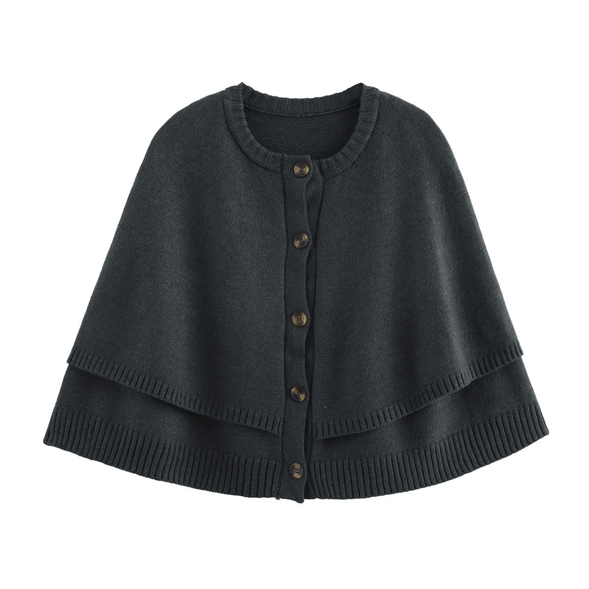 Women's Classic Button Cape Sweater by berg-feldt