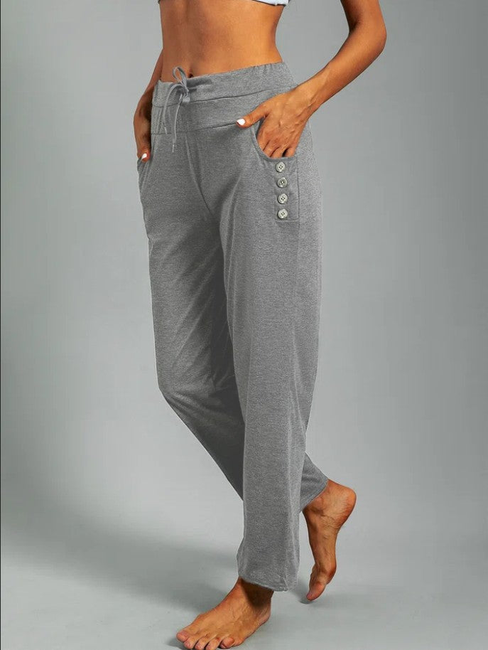 Bequeme Damen-Loungehosen im Relaxed Fit mit Knopfdetails von berg-feldt