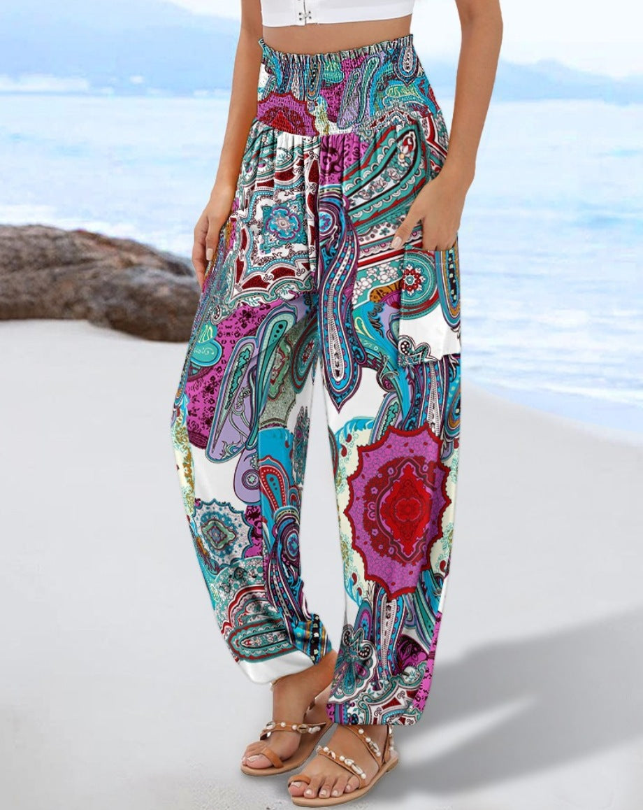 Weite Damen-Palazzohose mit Paisleymuster von berg-feldt