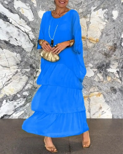 Elegantes Maxikleid mit fließendem Rock und Rüschen von berg-feldt