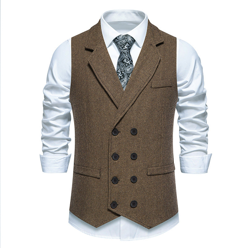 Herren Elegante Anzugweste mit klassischem Hahnentrittmuster und modernem Schnitt Berg-Feldt