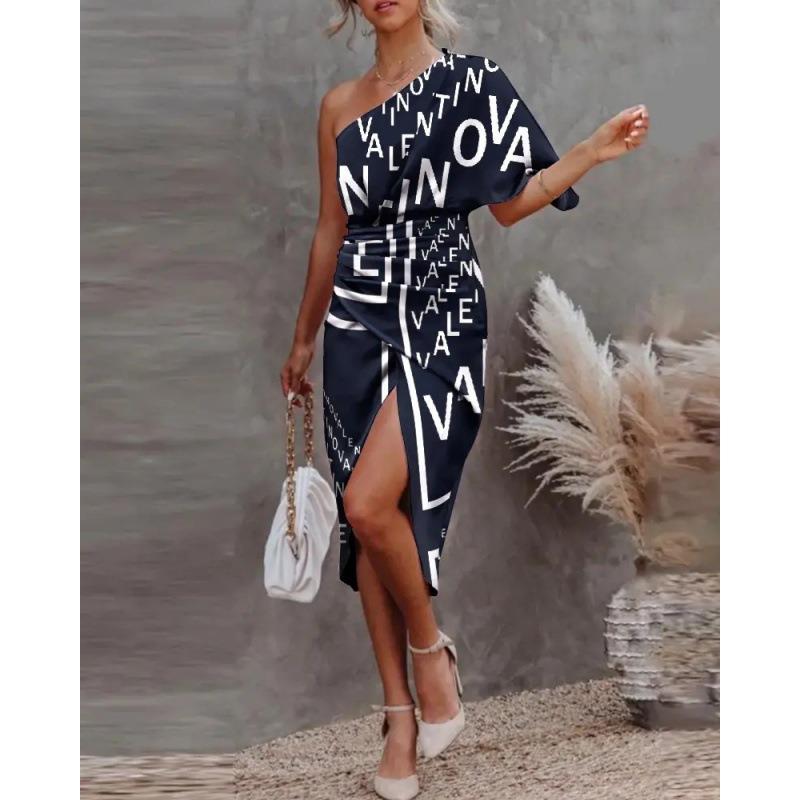 Asymmetrical Satin Midi Dress by berg-feldt for Women