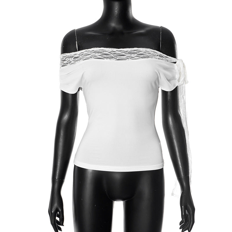 Women's Off-the-Shoulder Lace Accent Top by berg-feldt