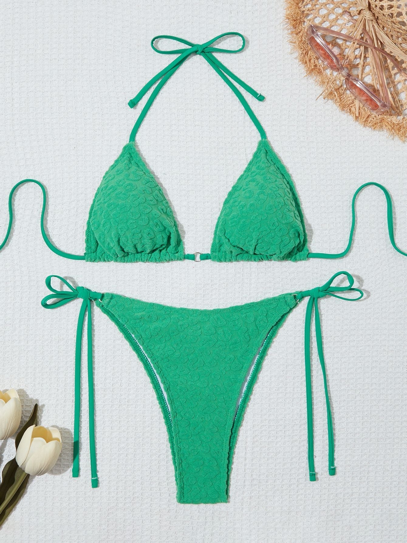 Ensemble de bikini triangle texturé Berg-Feldt pour femme