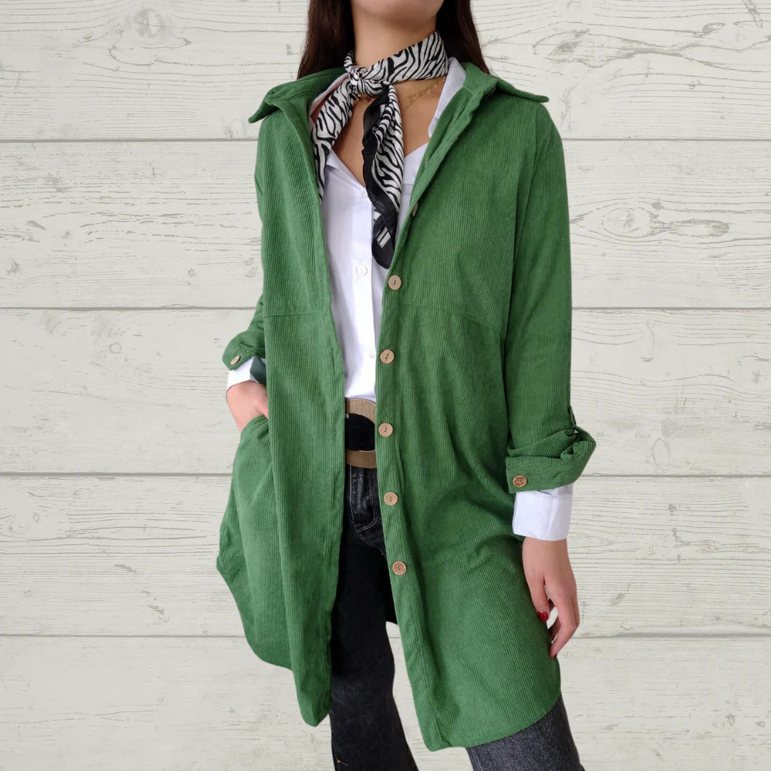 Women's Corduroy Button-Up Shirt Jacket by berg-feldt