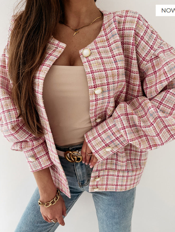 Veste en bouclé à carreaux pour femme Berg-Feldt