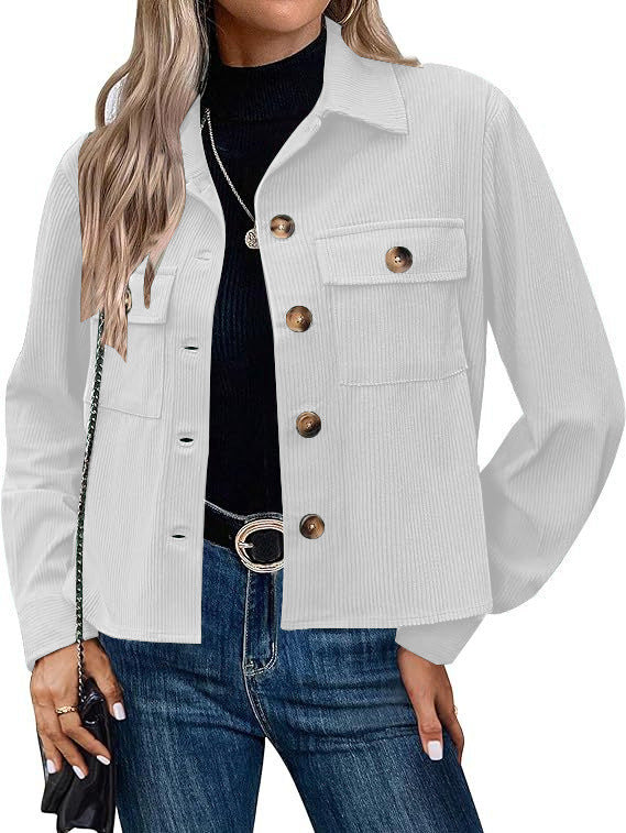 Veste en velours côtelé pour femme avec deux poches poitrine Berg-Feldt