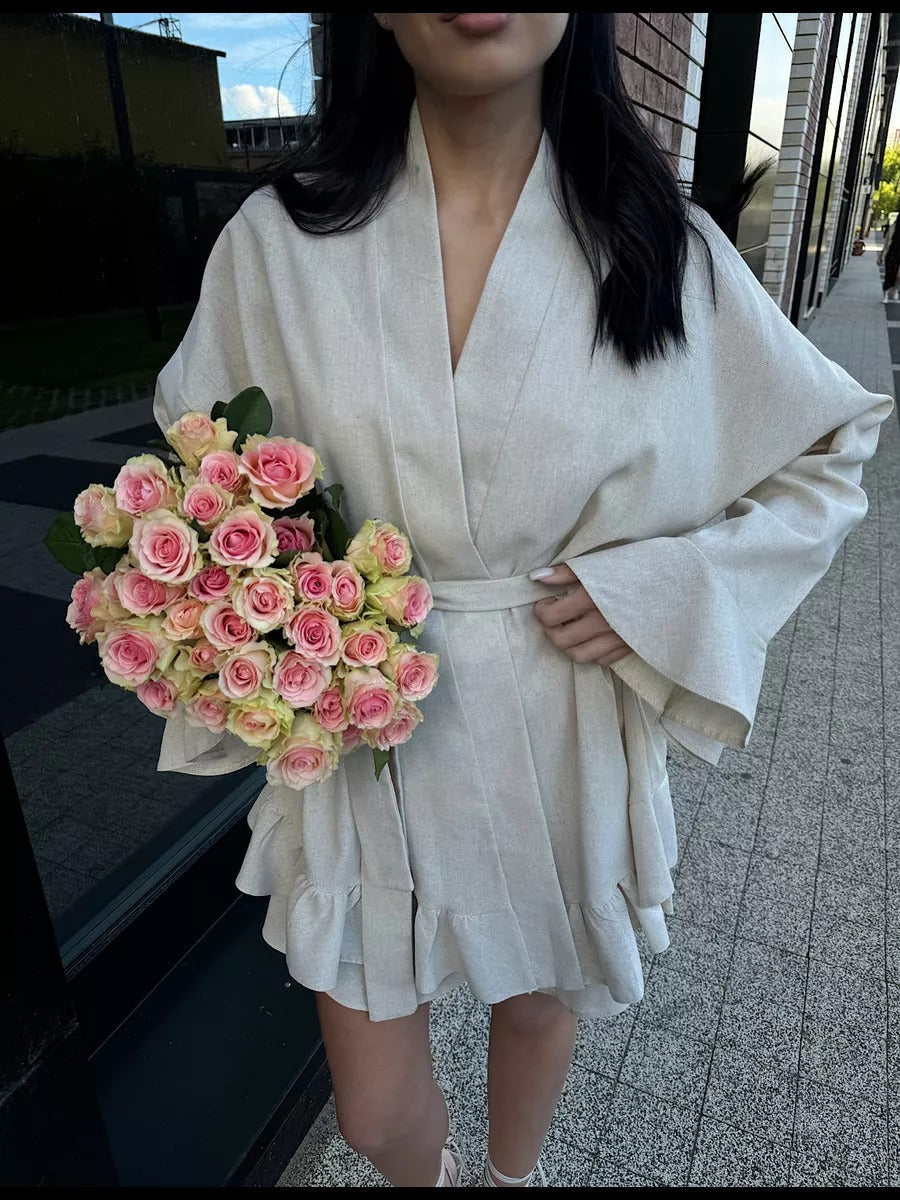 Veste légère kimono pour femme avec détails froncés de berg-feldt