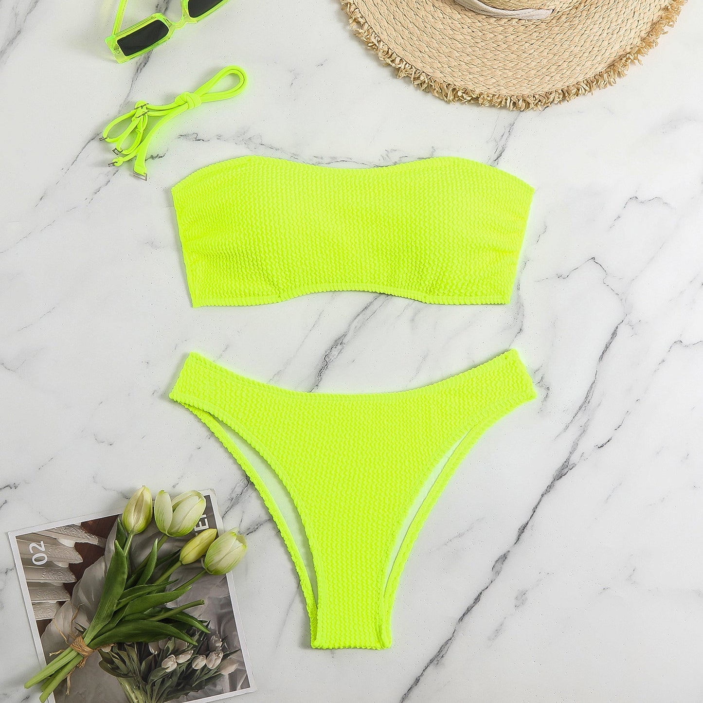 Haut de bikini bandeau structuré de coupe classique pour femme par berg-feldt