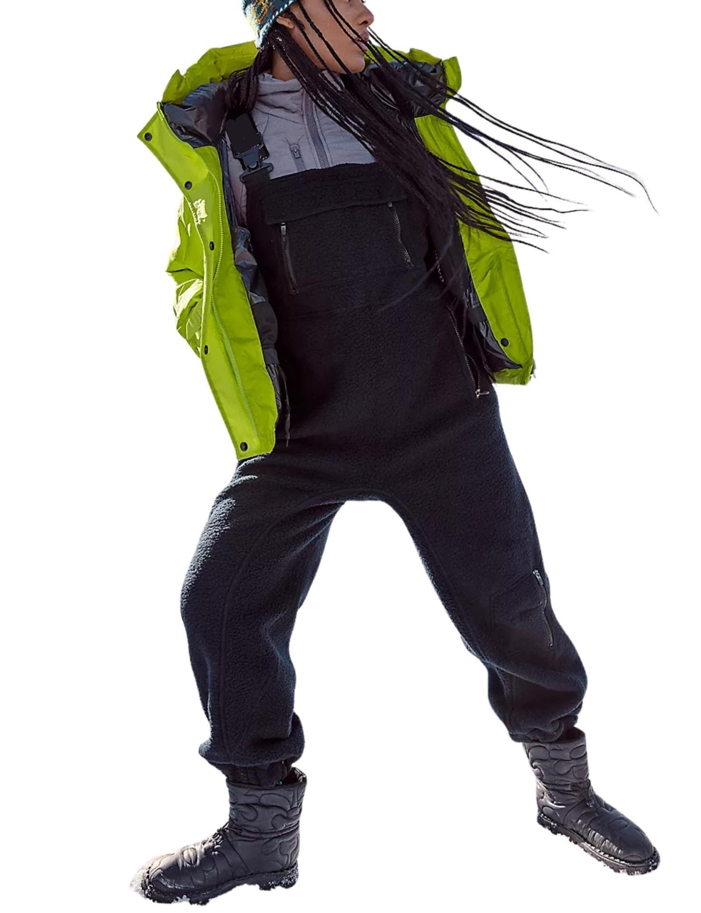 Women's Fleece Utility Bib Overalls berg-feldt