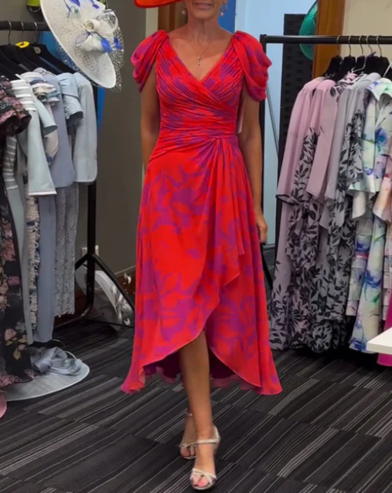 Wickeloptik-Maxikleid mit weiten Ärmeln von berg-feldt