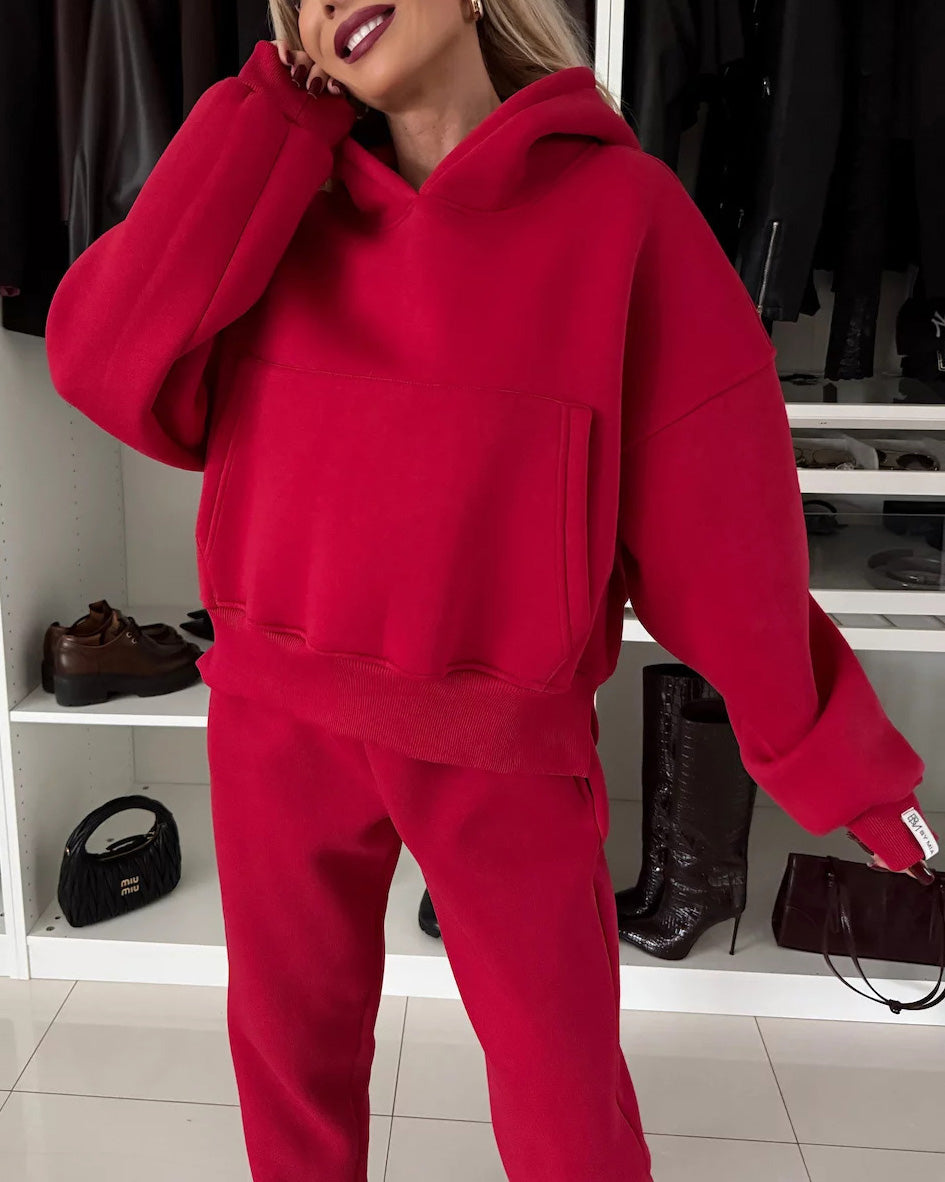 Berg-Feldt | Run Kapuzenpullover und Cropped Hose Zwei Teile Satz