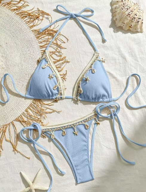 Elegantes Damen-Bikini-Oberteil mit Dreiecksform, Schnürung und hübschen Details von berg-feldt