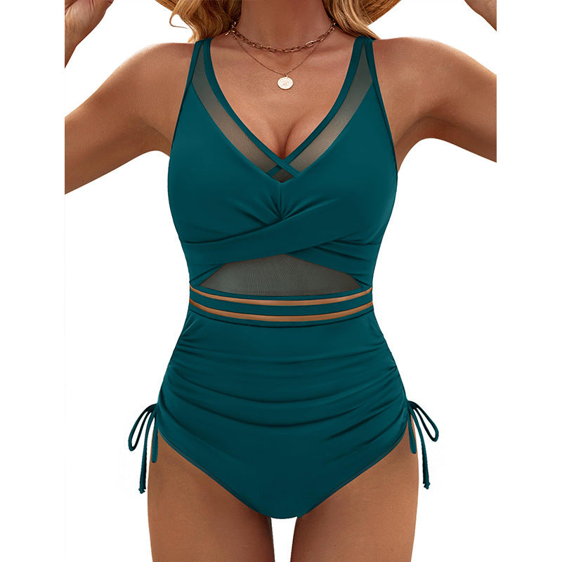 Sportlicher Damen-Einteiler mit Mesh und raffinierter, moderner Gestaltung von berg-feldt