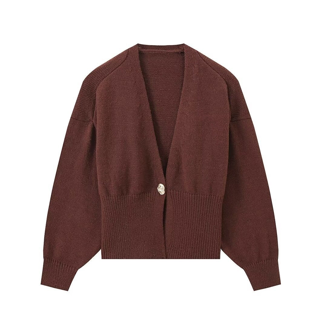 Women's Knit Cardigan with Ribbed Cuffs berg-feldt