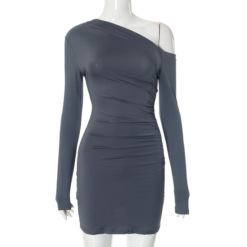 Asymmetrisches Langarm-Bodycon-Kleid für Damen von Berg-Feldt